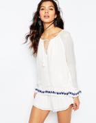 The Jetset Diaries Pompeii Blouse In Ivory - Ivory