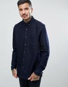 Hugo Emmingway Washed Jersey Denim Shirt In Blue - Blue