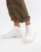 Asos Design Dissolve Lace Up Boots-white