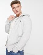 French Connection Full Zip Hoodie In Light Gray