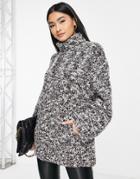 & Other Stories Boucle Yarn High Neck Sweater In Gray - Part Of A Set