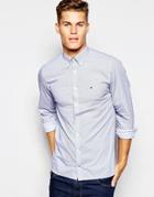 Tommy Hilfiger Check Shirt In Large Scale Blue Tones - Blue