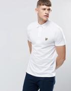 Lyle & Scott Polo Shirt With Woven Collar In White - White