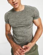 Asos 4505 Training T-shirt With Contour Seamless Knit-green
