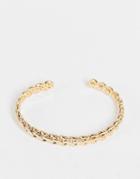 Topshop Twist Bangle In Gold