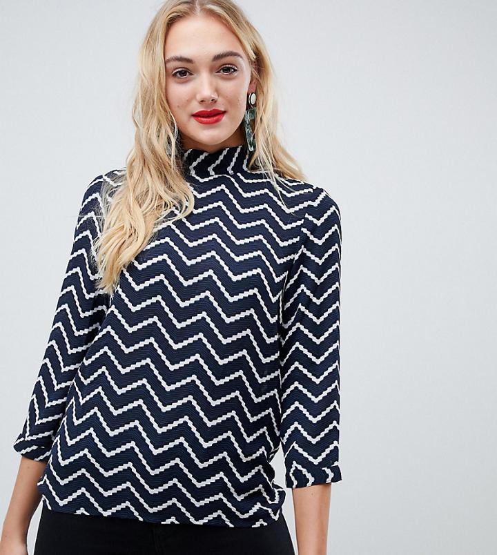 Vero Moda Tall Aware Geo Printed High Neck Top - Multi