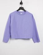 Jdy Organic Cotton Blend Boxy Sweatshirt In Lilac - Part Of A Set-purple