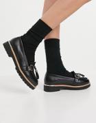 Truffle Collection Tassel Loafers In Black