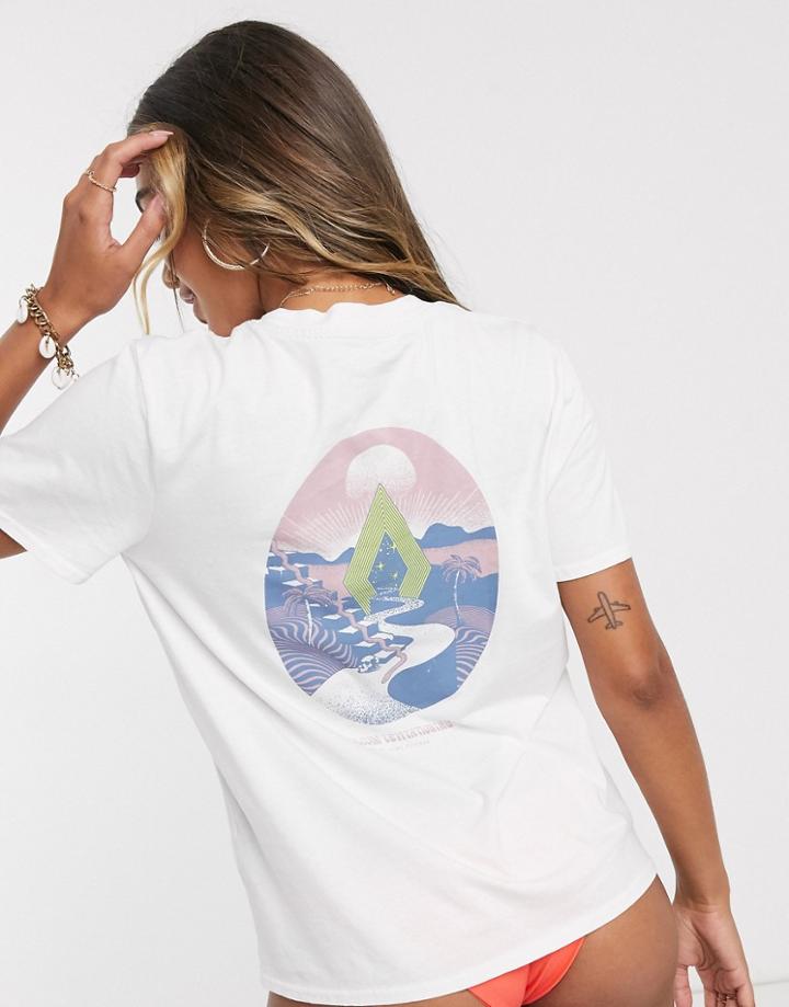 Volcom Uverza T Shirt In White-multi