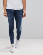 Diesel Stickker Jeans In Dark Wash - Navy