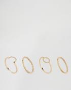 Pieces Genia Stacked Rings - Gold