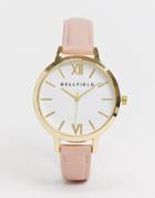 Bellfield Watch With Pink Strap And White Dial-brown