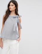 Max & Co Depliant Bow Top - Blue