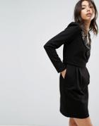 Bolongaro Trevor Embellished Collar 80's Dress - Black