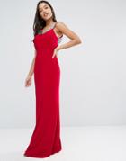 Forever Unique Edna Maxi Dress With Embellished Neckline - Red
