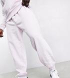 Asos Dark Future Oversized Sweatpants In Lilac With Logo Print-purple