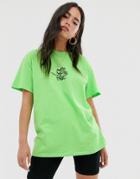 Adolescent Clothing Tattoo Dragon Print T-shirt - Green