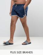 Duke Plus Swim Shorts In Navy - Navy