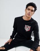 Versace Jeans Sweatshirt In Black With Small Logo - Black