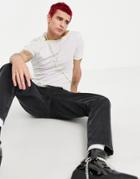 Asos Design Muscle T-shirt In Lilac With Lime Flatlock Stitching-purple