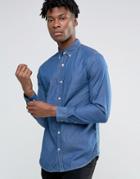 Selected Homme Light Wash Chambray Shirt - Blue