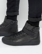Aldo Weberville Hi Top Sneakers In Black Leather - Black