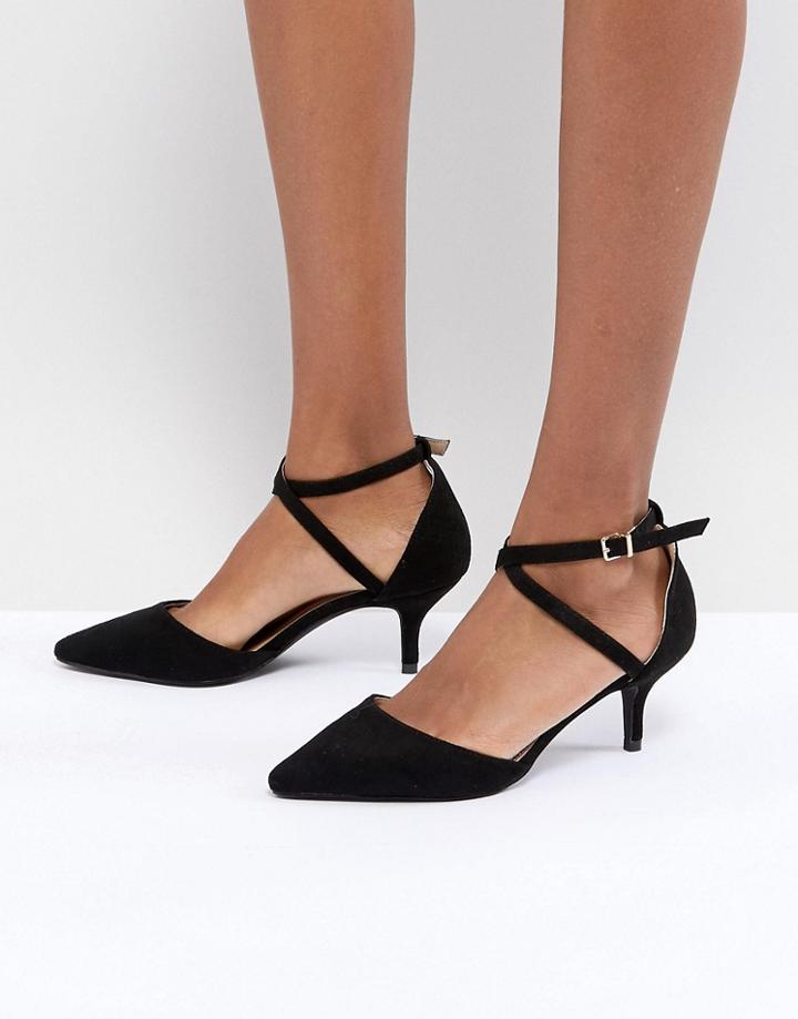 Raid Lyla Kitten Heel Court Shoe - Black