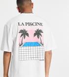 Collusion Oversized T-shirt With Beach Back Print-white