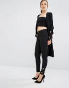 Asilio One Eye Pant With Eyelet Detail At Hem - Black