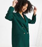 Y.a.s. Tall Double Breasted Blazer In Dark Green - Part Of A Set
