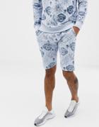 Soul Star Two-piece Printed Jersey Shorts-gray