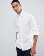 Esprit Slim Fit Smart Shirt With Dot Print - White