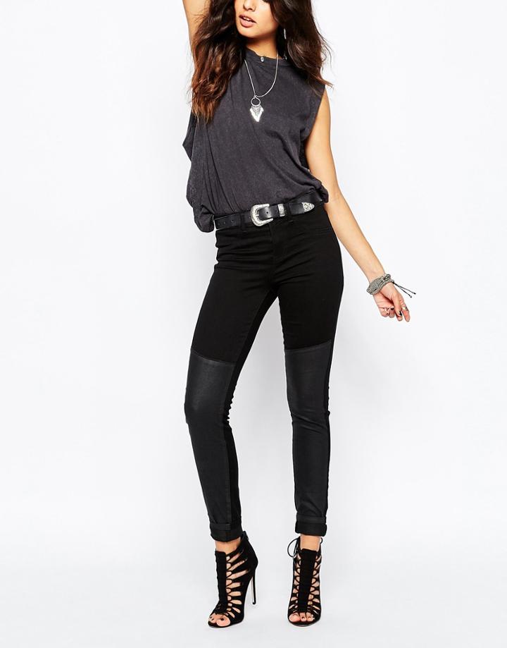Noisy May Devils Coated Jean - Black