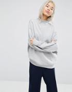 Weekday High Neck Sweatshirt - Gray
