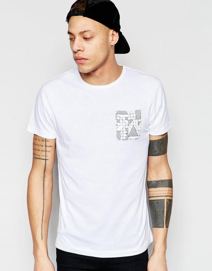 D-struct Geo Pocket T-shirt - White