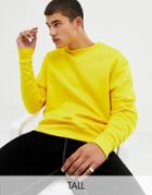 Collusion Tall Oversized Sweatshirt In Yellow - Yellow