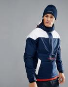 Columbia Challenger Pullover Jacket Hooded Insulated In Navy/white - Navy