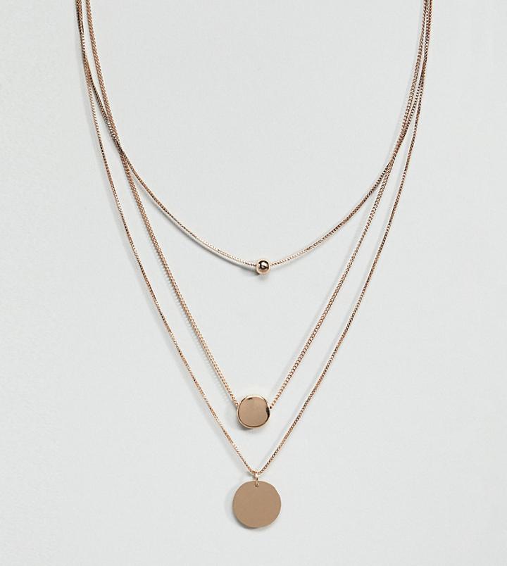 Accessorize Layering Necklace With Circle Detail - Gold