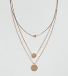 Accessorize Layering Necklace With Circle Detail - Gold