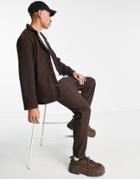 Bando Oversized Wool Coach Jacket - Part Of A Set-brown