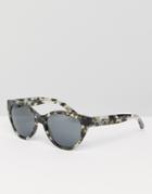 Dkny Cat Eye Sunglasses In Tort - Black