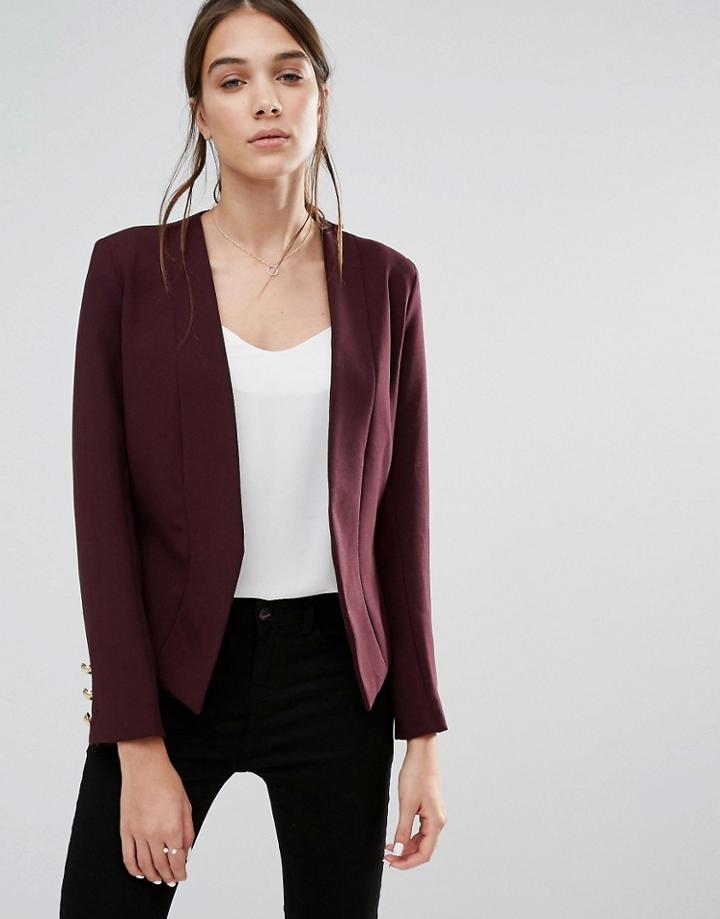 Closet Tuxedo Style Jacket - Red