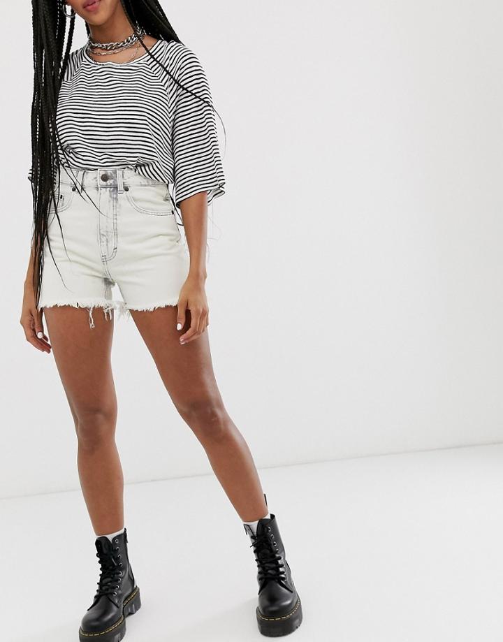 Cheap Monday Donna Denim Mom Shorts-white