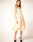 Asos Midi Dress With Peterpan Collar - Green