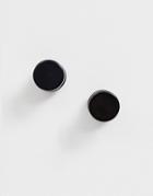 Classics 77 Acrylic Plug Earrings In Black - Black