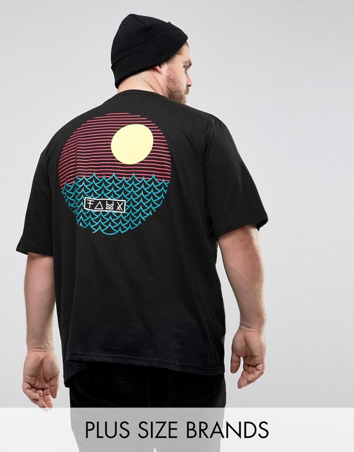 Friend Or Faux Plus Lamb Printed T-shirt - Black