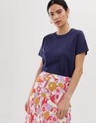 Mads Norgaard Classic T-shirt In Organic Cotton - Blue