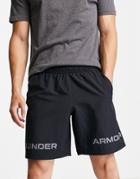 Under Armour Training Woven Graphic Shorts In Black