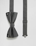 Noose & Monkey Bow Tie With Metal Tipping - Gray