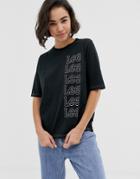 Lee Seasonal Repeat Logo T-shirt - Black